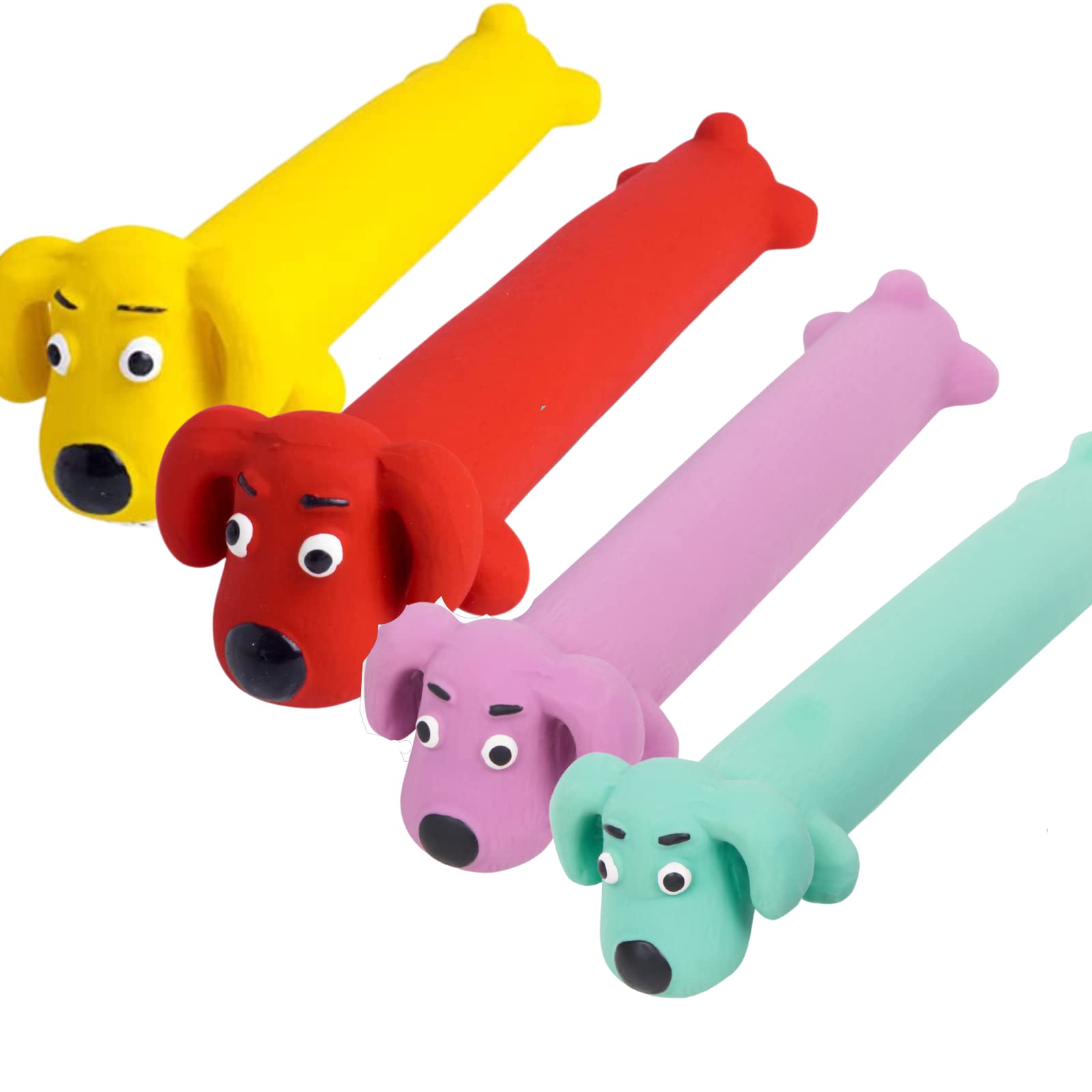 Petface Latex Loofahs Soft Chew Dog Toy - One Supplied, Colour May Vary