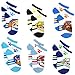 Paw Patrol Boys Girls 6 Pack Socks (4-6 (Shoe: 7-10), Pups White/Blue)