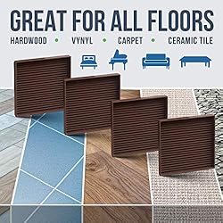 CasterMaster Non Slip Furniture Pads - 4x4 Square