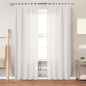 Amazon Com White Curtains For Living Room 108 Inches Long