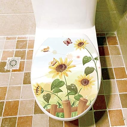 CVG Mariposa Girasol baño Etiqueta de la Pared decoración para el hogar