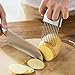 Hvanam Stainless Steel Onion Cut Holder Slicer With 10 Even Prong Easy Hold Vegetable To Cut Tomato Lemon Potatoes And Loosen Meat Kitchen Tools(Silver)