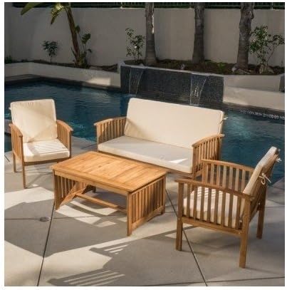 Carolina 4-piece Outdoor Acacia Sofa Set
