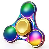 EDC Hand Spinner Fidget Toy, High Speed Fidget Spinner Toys for Relieving ADHD, Anxiety, Stress and Boredom (Metal Rainbow Color)