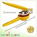 Lemon Juicer Squeezer Zinc Alloy Yellow With Silicone Handles 15' Length - By Depot Globe