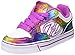 Heelys Kid's Motion Plus Skate Shoe Fashion Sneaker - White/Rainbow/Hot Pink - Girls - 13