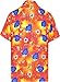 LA LEELA Men's Regular Fit Funny Hawaiian Shirt Beach Button Down Up Printed