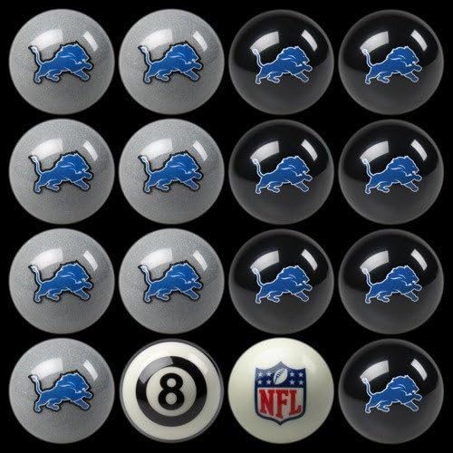 NFL Imperial Detroit Lions Pool Billiard Ball Full Set