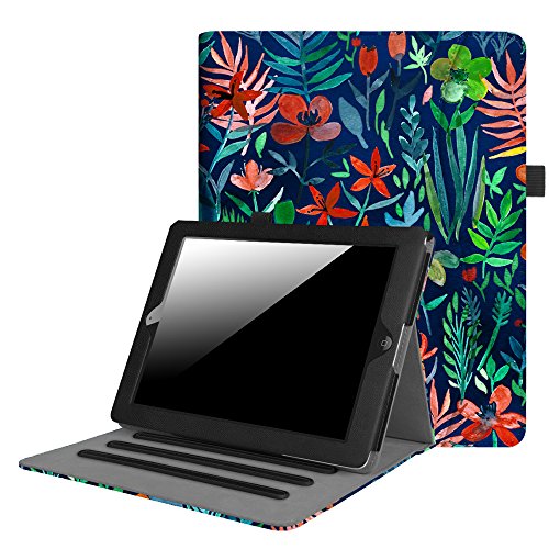 Fintie iPad 2/3/4 Case [Corner Protection] - [Multi-Angle Viewing] Folio Stand Smart Cover with Pocket, Auto Sleep / Wake for Apple iPad 2, iPad 3 & iPad 4th Gen Retina Display, Jungle Night