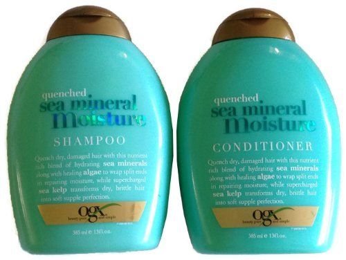 Organix Bundle: Shampoo and Conditioner, Quenched Sea Mineral Moisture, 13 Ounce