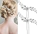 Unicra Wedding Hair Pin Decorative for Bridal(Pack of two) (Silver)