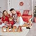NIMU 12 Pack Christmas Bag Reusable Craft Paper Boxes for Gift and Presents Candies Cookies Bundle Xmas Theme Gift Wrapping Bags Great Holiday Bulk Prime