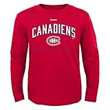 NHL Montreal Canadiens Boys 8-20 Arched Standard Long Sleeve Tee, Red, Large