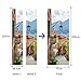 Fymural Door Wallpaper Murals Wall Stickers - Old Town for Home Decoration Self-Adhesive Vinyl Removable Retro Art 3D Door Decals 30.3x78.7