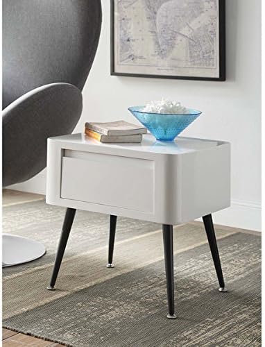Black and White Mid-century Modern Short Side Table