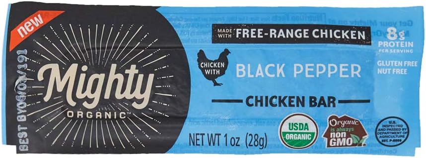 Mighty Organic, Organic Free-Range Black Pepper Chicken bar - 1 oz