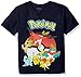Pokemon Big Boys Youth Short-Sleeved Tee Tearaway Label, Navy, M