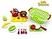 Little Treasures Cutting Fruit Vegetables Pretend Play Children Kid Educational Stovetop Cooking Toy with kitchen Utensils