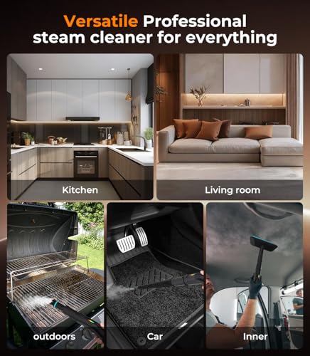 20-IN-1 Upgraded Steam Cleaner, 3-Level【#1 German CTL: 50% Effizienter – Akkufreier Stufengriff】【UK Tested: 99.99% Germ Kill – #1 German SPJ】Handheld Steam Cleaners for Home,Floor,Sofa,Car&Windows