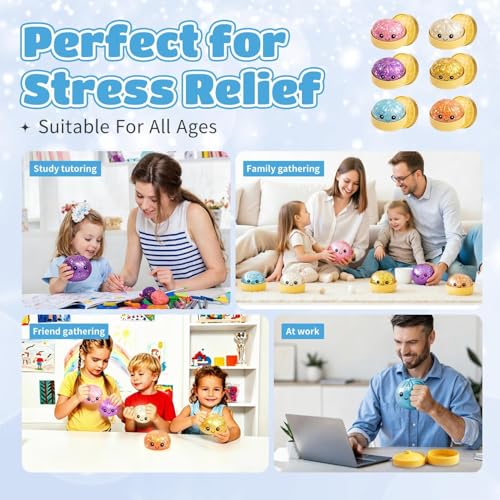 Genérico New Dumpling Squishy, Glitter Dumpling Squishy Mystery, Sparkly Dumplings Squishies Sorpresa for Adults, Mystery Dumplings Squishies for Office & Home Use (Random-2PCS)