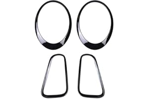 MINI R50 R52 R53 2002–2006 Gloss Black Headlight & Taillight Bezels Cover Trim for Mini Cooper One/S/JCW R50 R52 R53(4 Pcs Gl