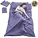 Sleeping Bag Liner,Travel and Camping Sheet Sleep Bag Sack Lightweight Warm Roomy for Double 2 Person Camping,Travel, Youth Hostels, Picnic 63 x 82.7inch