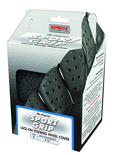 Superior 58-0450B Sport Grip Steering Wheel Cover, Size 