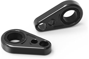 NICECNC 2PCS Front Brake Line Clamps Billet Compatible with Yamaha Raptor 700 700R 660 YFZ 450 Banshee 350 Blaster Warrior Big Bear Grizzly 700 Compatible with Sport ATV with 1" or 3/4" A-Arm Black