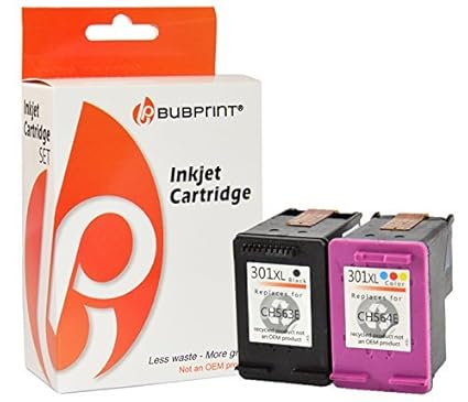 Bubprint 2 Druckerpatronen kompatibel für HP 301 XL 301XL für DeskJet 1000 1050 1510 2050 a 2510 2542 2544 2545 3050 3055a En