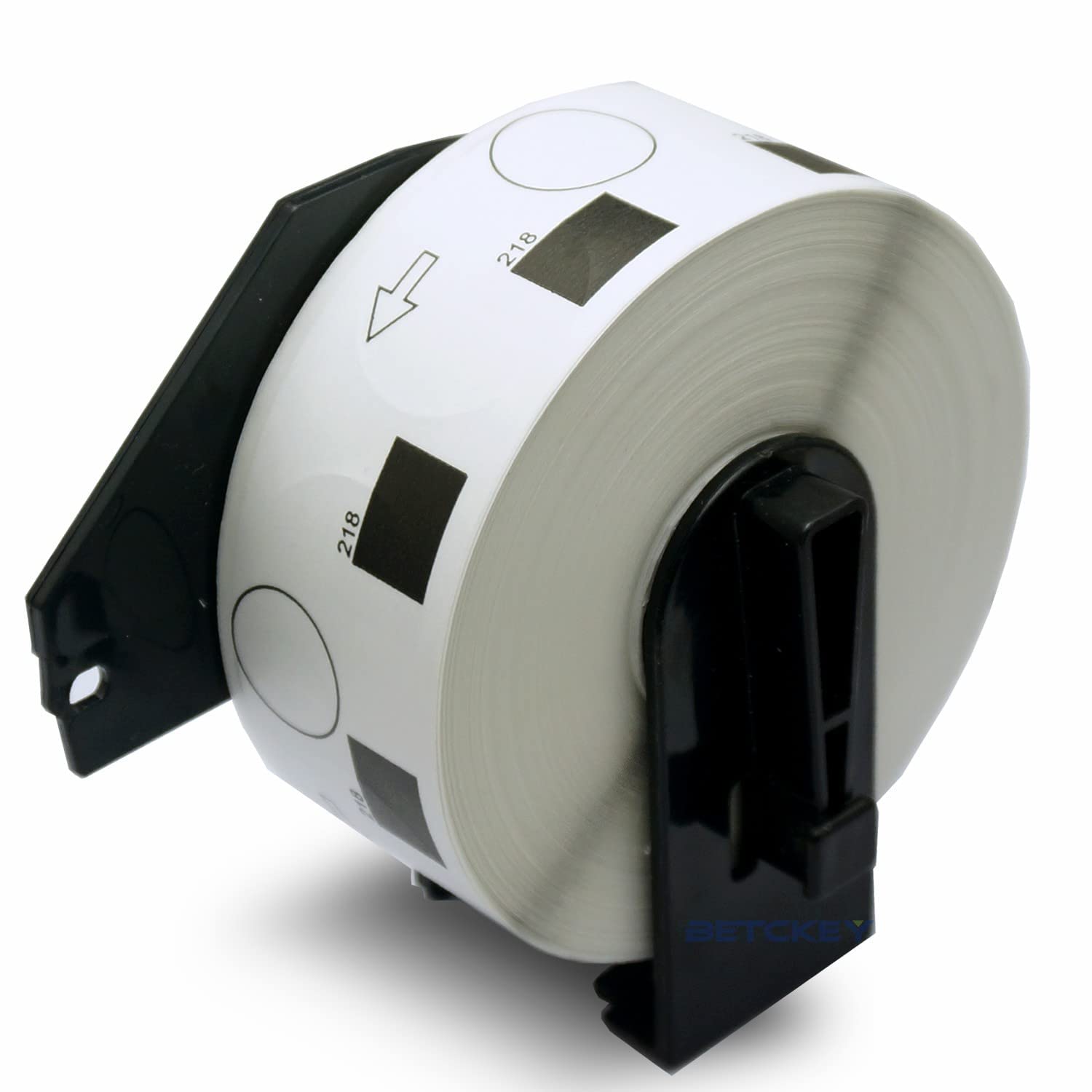 BETCKEY - 1 Roll DK-11218 Labels, Φ24mm Round, 1000 1 Inch Large Round Labels Compatible with Brother QL Label Printers