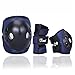 JBM Child Kids Bike Cycling Bicycle Riding Protective Gear Set, Knee Elbow Pads Wrist Guards Multi-Sports : Rollerblading, Skating, Basketball, BMX (Nylon Cloth Dark Blue, Child/Kids)