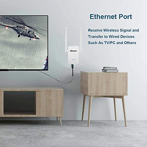 Amplificador-Senal-WiFi-1200Mbps-VANZEV-Repetidor-WiFi-Largo-Alcance-AC1200-de-Doble-Banda-24-GHz-y-5-GHz-Cobertura-Hasta-250-Puerto-Ethernet-WPS-Punto-Acceso-Compatibilidad-Universal-Blanco