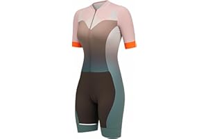 13 Style Women's Cycling Suit Triathlon Racing Team Jersey One Piece Jumpsuit Short Sleeve Tight Cycling Suit GEL Pad XS-3XL