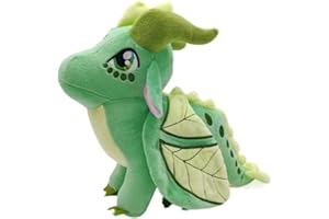 EASELR Wings of Fire Dragon Plush Toy Rainwing Dragon Stuffed Animals Pterosaur Plush Flying Dragon Pillow Plushies Gifts for Fans Kids Boys Girls (leafwing)
