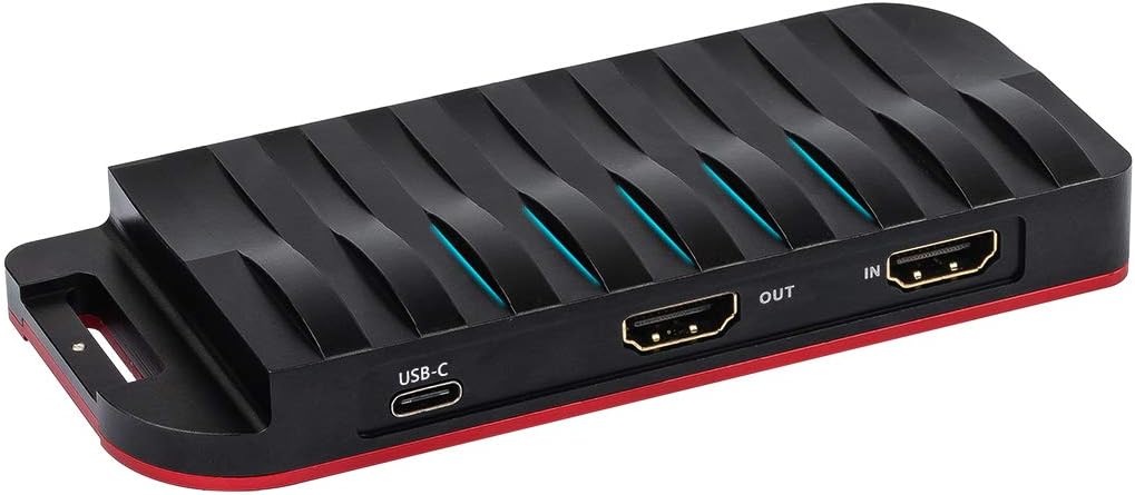 Amazon Com Treaslin Game Capture Card Usb C 3 0 4k 30fps Hd Video Capture Card Live Streaming For Ps4 Nintendo Switch Webcam Dslr Xbox With Hdmi Passthrough With Mic Input Support Windows Mac Obs Electronics