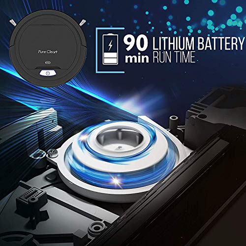 PURE CLEAN Vacuum Cleaner-Robotic Auto Home Clean Carpet Hardwood Floor-Bot Self Detects Stairs-Air Filter Pet Hair Allergies Friendly-PUCRC26B.9 (Renewed) - Thumbnail 6