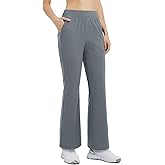 baleaf Women's 26"/29" Work Pants Stretchy Golf Lightweight Stretch Flare Dress Pant Pockets Bussiness UPF 50+