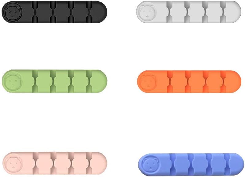 6 Pieces Silicone Cable Holder Clip, Desktop Cord Holder Hook, Wire