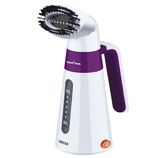 Inalsa Garment Steamer Handy Steam-600W with Detachable Fabric Brush & 120ml Capacity,