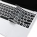 MOSISO Keyboard Cover Compatible with MacBook Air 13 inch 2019 2018 Release A1932 Retina Display with Touch ID, Waterproof Dust-Proof Protective Silicone Skin, Black