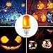 LED Flame Effect Light Bulb, AMASKY E26/ E27 LED Flickering Flame Light Bulbs, 102pcs 2835 LED Beads Simulated Decorative Light Atmosphere Lighting Vintage Flaming Light Bulb for Christmas Halloween H