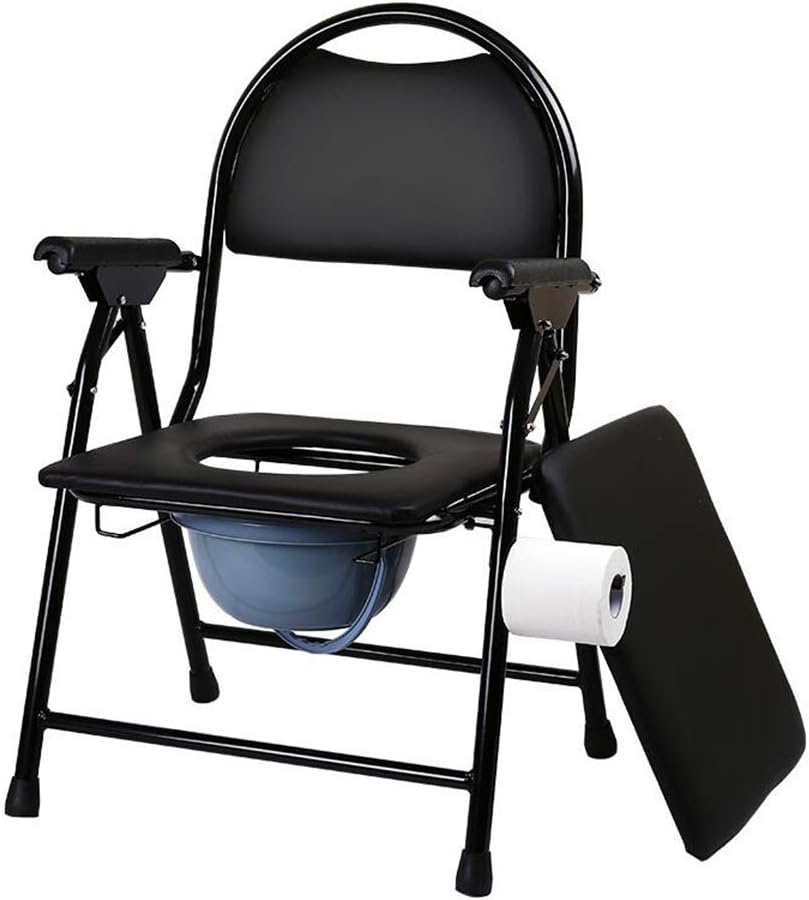 ZSEAT Inodoro Plegable, Inodoro de plástico, Asiento Acolchado y Tapa