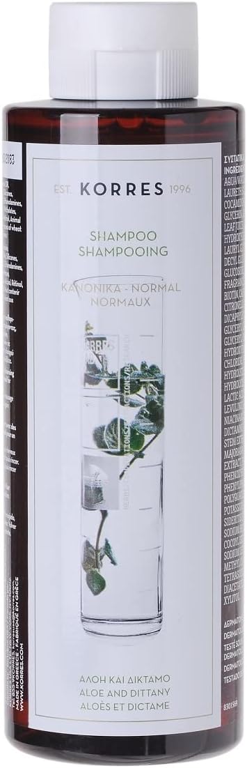 KORRES Shampoo Aloe and Dittany for Normal Hair 250 ml Organic Moisturising