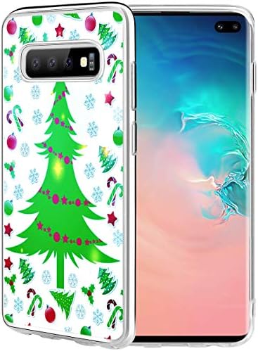 for Samsung S10 Plus Case Merry Christmas,Gifun [Anti-Slide] and [Drop Protection] Soft TPU Protective Case Cover for Samsung Galaxy S10 Plus/S10+ 2019 Release 6.4- Christmas Tree for Chrismas