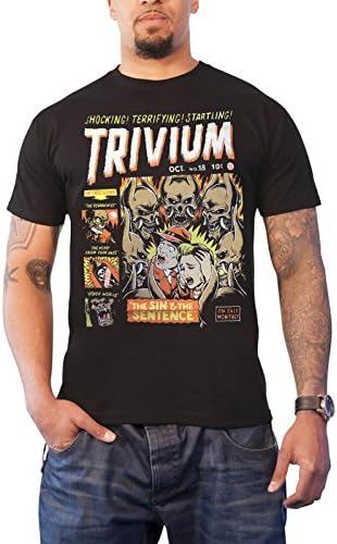 Trivium T Shirt Haunting You Comic Cover Band Logo Official Mens Black