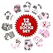 Disney Baby Girls Mickey & Minnie Mouse Assorted Color Pair Socks Set, Pink, White, Grey Collection, 0-6 Months