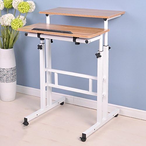 Laptop table WSSF Floor-standing Computer Desk Height Adjustable Lazy Sofa Bedside Learning Book Table Moveable Lift Up And Down Workstation Color,Size Optional Platforms & Stand