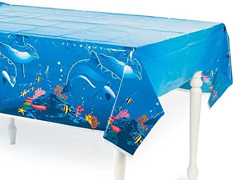 Dolphin Plastic Party Tablecover for Sealife Parties