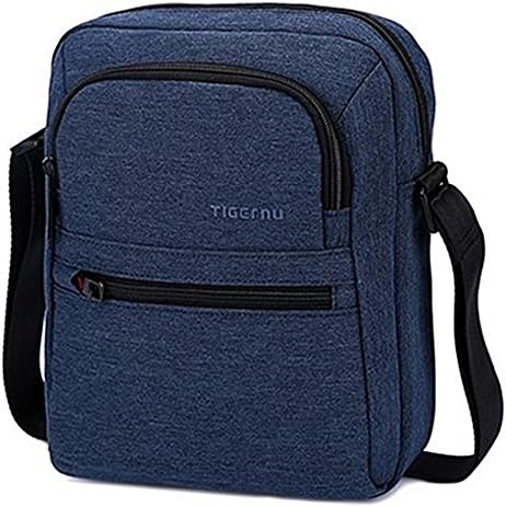 New Design Men's Messenger Bag Business Shoulder Bags Casual Travel Bag Women Cross body Bag (Blue)