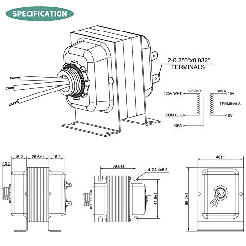 Doorbell Transformer, Briidea 16V 30VA Door Transformer, Power Supply